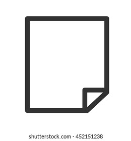 File icon. Simple flat logo of file on white background. Vector illustration.