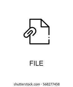 File icon. Single high quality outline symbol for web design or mobile app. Thin line sign for design logo. Black outline pictogram on white background