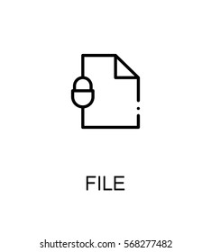 File icon. Single high quality outline symbol for web design or mobile app. Thin line sign for design logo. Black outline pictogram on white background