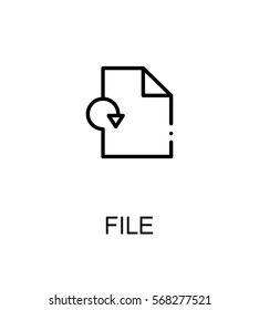 File icon. Single high quality outline symbol for web design or mobile app. Thin line sign for design logo. Black outline pictogram on white background