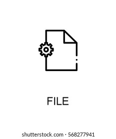File icon. Single high quality outline symbol for web design or mobile app. Thin line sign for design logo. Black outline pictogram on white background