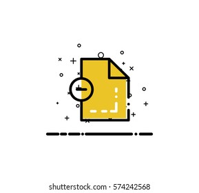 File icon. Single high quality outline symbol for web design or mobile app. Thin line sign for design logo. Black outline pictogram on white background