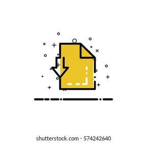 File icon. Single high quality outline symbol for web design or mobile app. Thin line sign for design logo. Black outline pictogram on white background