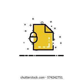 File icon. Single high quality outline symbol for web design or mobile app. Thin line sign for design logo. Black outline pictogram on white background
