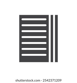 File icon Symbol mark in filled style