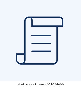 File icon thin line