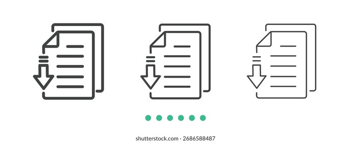 File icon. Thin line icon vector