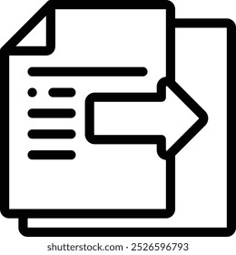 file icon. Thin Linear Style Design Isolated On White Background