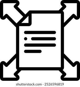 icono de archivo. Diseño De Estilo Lineal Delgado Aislado Sobre Fondo Blanco