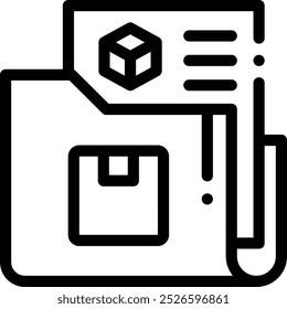 icono de archivo. Diseño De Estilo Lineal Delgado Aislado Sobre Fondo Blanco