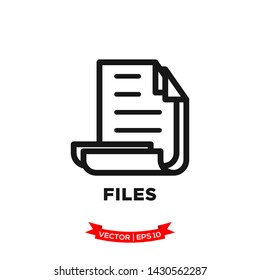 file icon in trendy flat style, document icon 