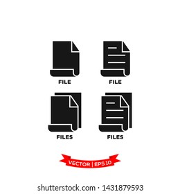 file icon in trendy flat style, document icon 