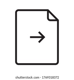 file icon in trendy flat style, file icon, document vector icon on background