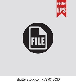 File icon in trendy isolated on grey background.Vector illustration.