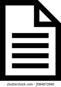 File icon used for notes etc. vector.