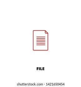 file icon. file vector design. sign design. red color