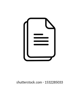 File icon vector. Document icon illustration