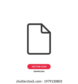File icon vector. Document sign
