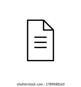File icon vector. Document symbol on white background. Editable