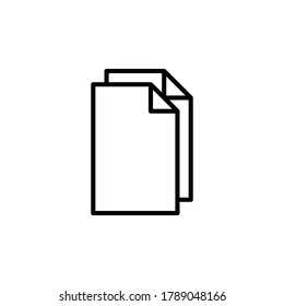 File icon vector. Document symbol on white background. Editable