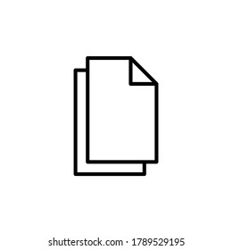 File icon vector. Document symbol on white background. Editable