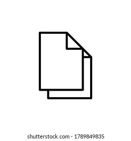 File icon vector. Document symbol on white background. Editable