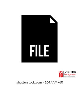 File icon vector in flat design. For your web site design, logo, app, UI. Eps 10 vector illustration.