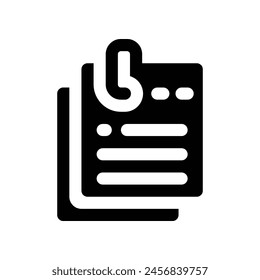 icono de archivo. icono de glifo de Vector para su Sitio web, móvil, presentación y diseño de logotipo.