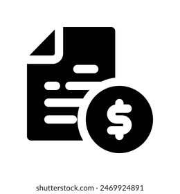 file icon. vector glyph icon for your website, mobile, presentation, and logo design.