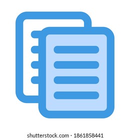 File icon vector illustration in blue style for any projects, use for website mobile app presentation