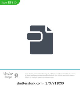 Icono de archivo Ilustración del vector EPS 10.