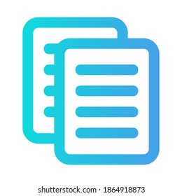 File icon vector illustration in gradient style for any projects, use for website mobile app presentation