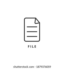 file icon vector illustration. file icon outline design.