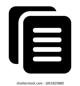 File icon vector illustration in solid style for any projects, use for website mobile app presentation