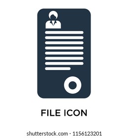 File icon vector isolated on white background, File transparent sign