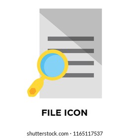 File icon vector isolated on white background, File transparent sign , question symbols