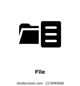 File icon vector isolated on white background, logo concept of File sign on transparent background, filled black symbol