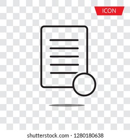 File icon vector isolated on white background.
