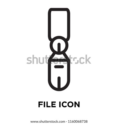File icon vector isolated on white background, File transparent sign , line symbol or linear element design in outline style
