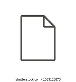 File icon vector. Line document symbol. Trendy flat outline ui sign design. Thin linear graphic pictogram isolated for web site, mobile application. Logo illustration. Eps10.