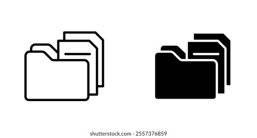 File Icon vector. liner and flat style icons set.
