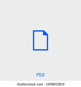 file icon. file vector on gray background