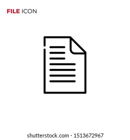 File icon vector on white background