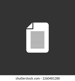 file icon vector. file sign on black background. file icon for web and app