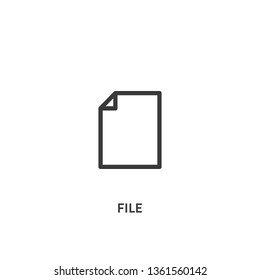 file icon vector. file sign on white background. file icon for web and app