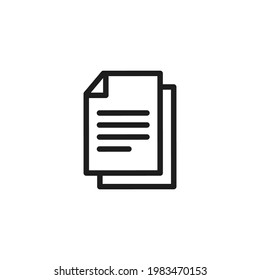 File icon vector. Simple file sign