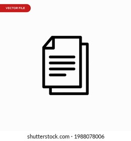File icon vector. Simple file sign
