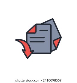 Icono de archivo. vector.Curso editable.Signo de estilo lineal para uso de diseño web,logotipo.Ilustración de símbolo.