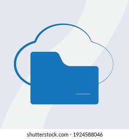 File icon white cloud icon use color blue, gray or white color icon vector illustration.