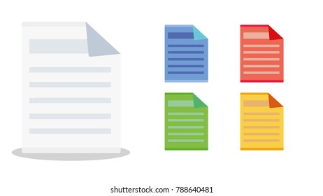 File icons flat vector colorful